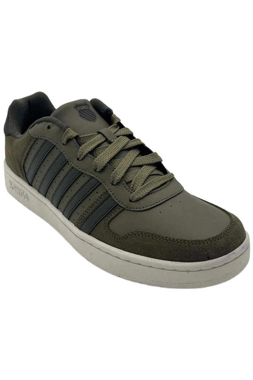 K-Swiss Men's Court Palisades Sneakers Burnt Olive/Lt Grey/Grape Leaf - Medium